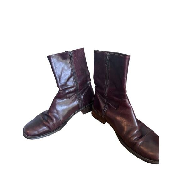 8 Powell Brown Leather Side Zip Boots - Picture 7 of 10